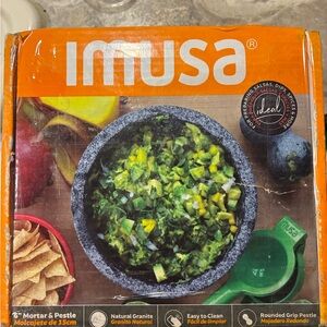 Imusa 6in Granite Mortar and Pestle NEW